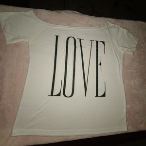 Off the shoulder lightweight crop top